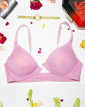 Pink Push Up Bra for Women, Adjustable, Soft Charmeuse, AA Cup, Daily Wear