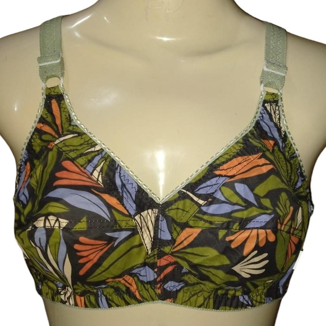 Pack of 4 Cotton Printed Bras Random Colors Adjustable