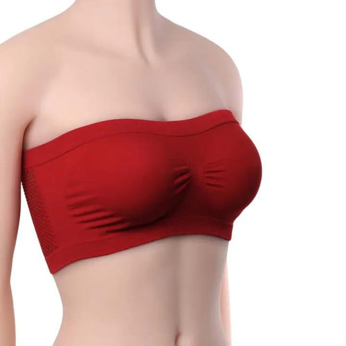 Black Strapless Tube Bra Lycra Non-Padded Daily Wear