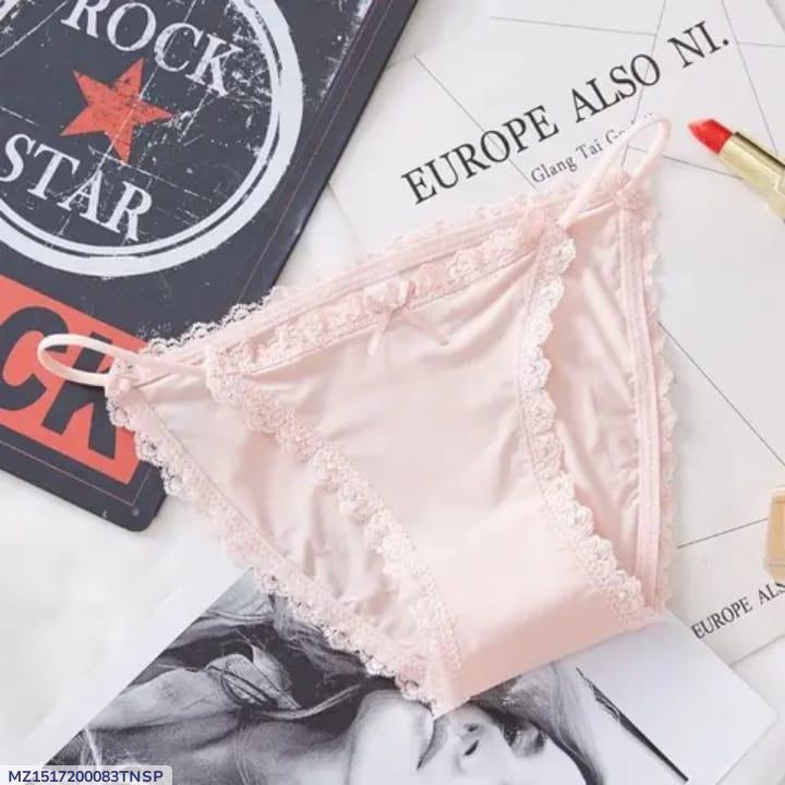 Beige Silk Lace G-String Women's Underwear