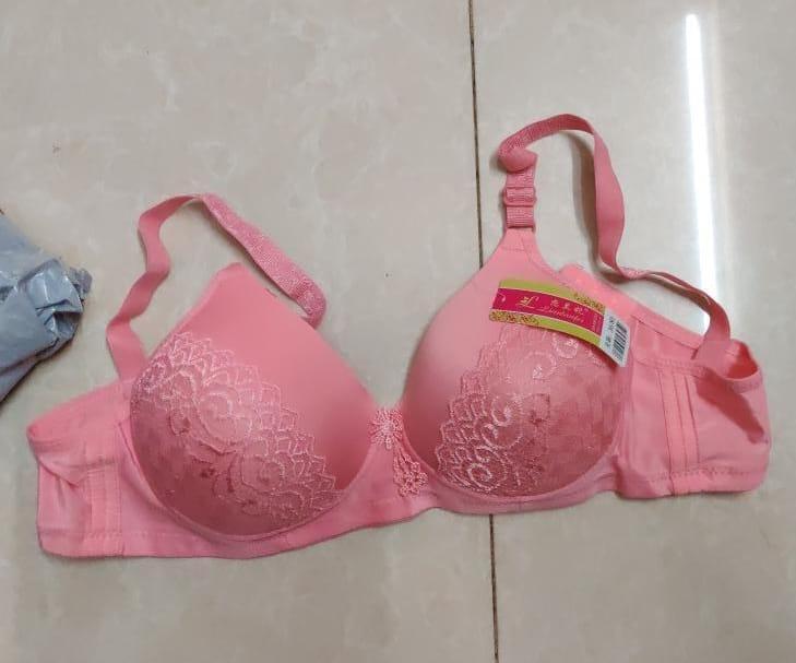 Silk Padded Bra with Embroidery for Daily Wear