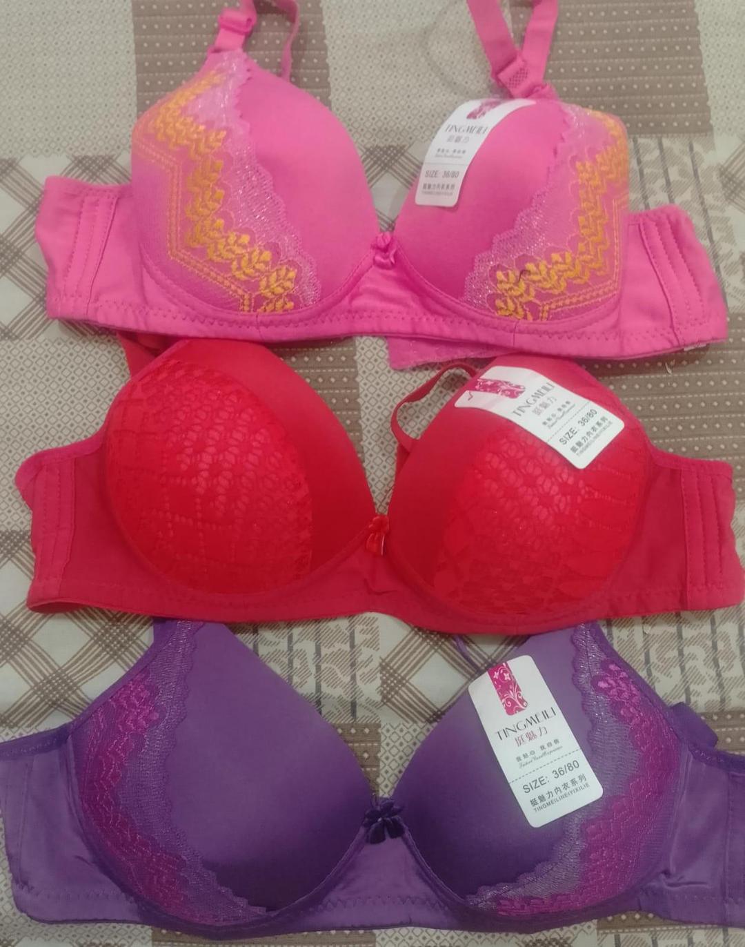 Silk Padded Bra with Embroidery for Daily Wear