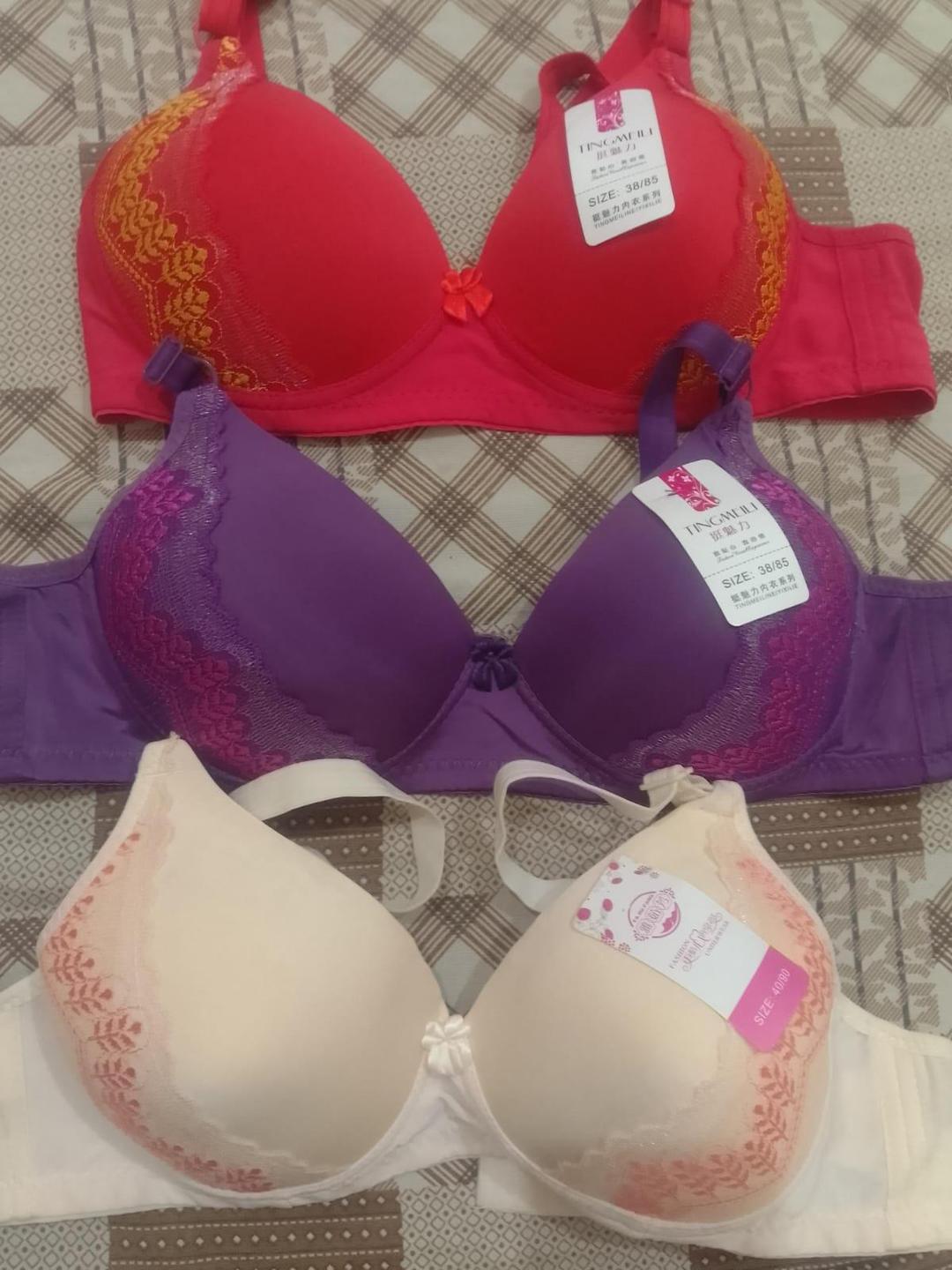 Silk Padded Bra with Embroidery for Daily Wear