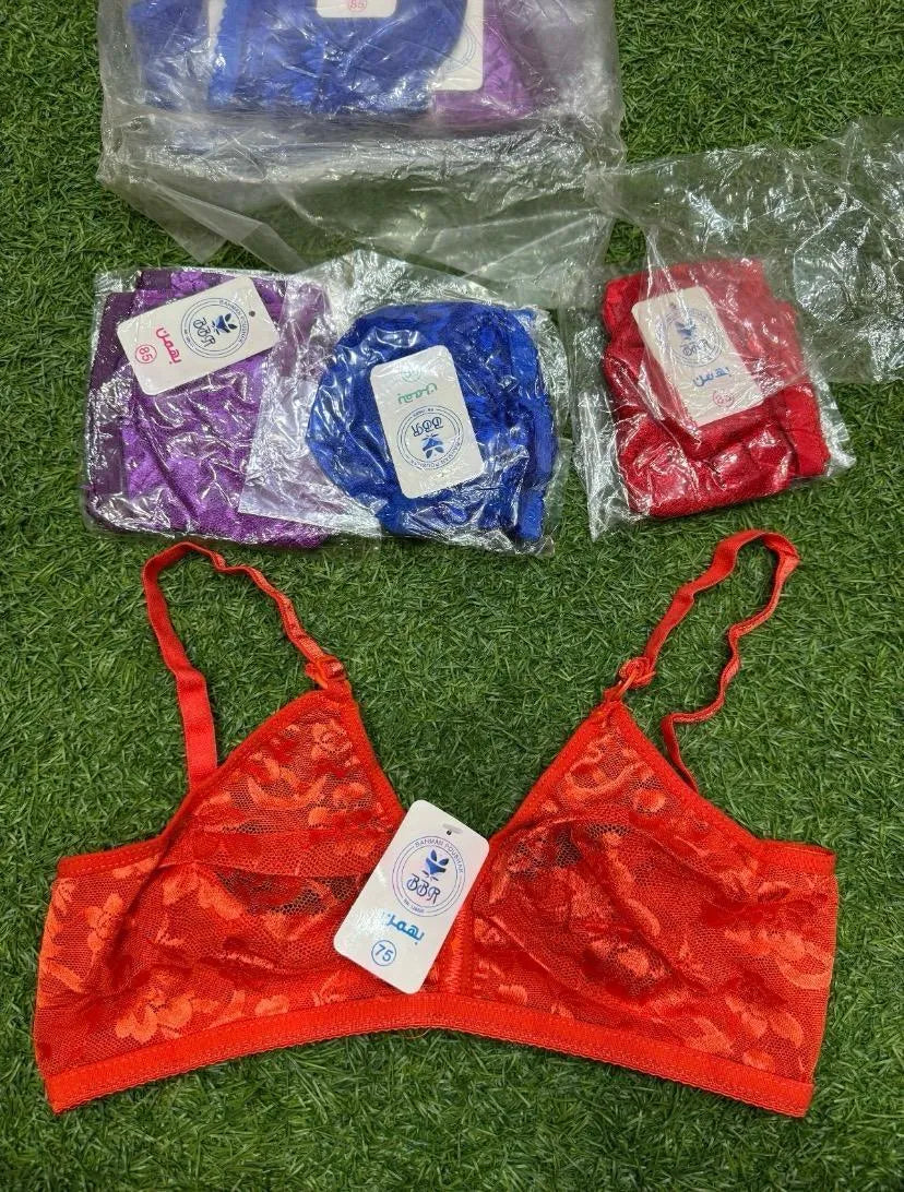 Multicolor Printed Cotton Full Cup Bras Set of 5