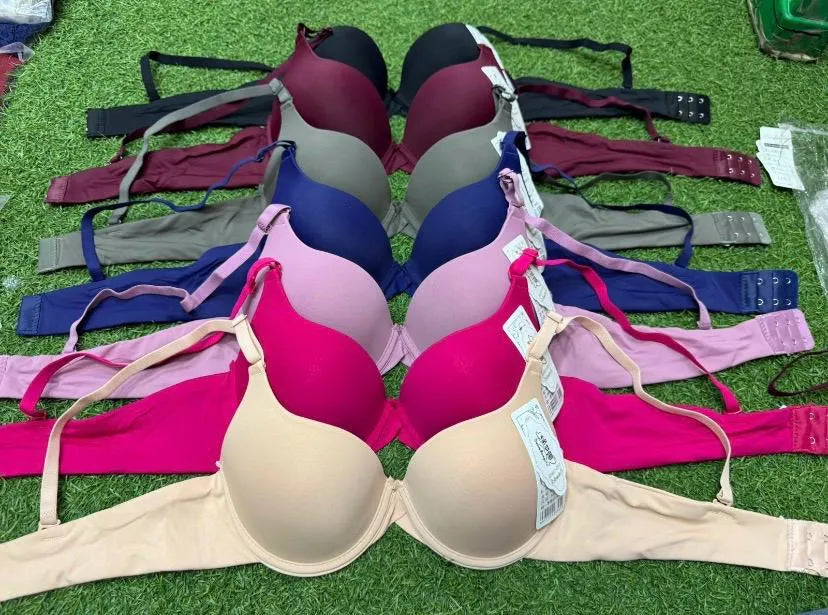 Random Colour & Designe Polyester Embroidered Padded Padded Bra