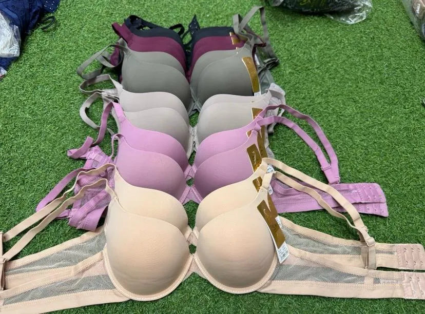 Random Colour & Designe Polyester Embroidered Padded Padded Bra