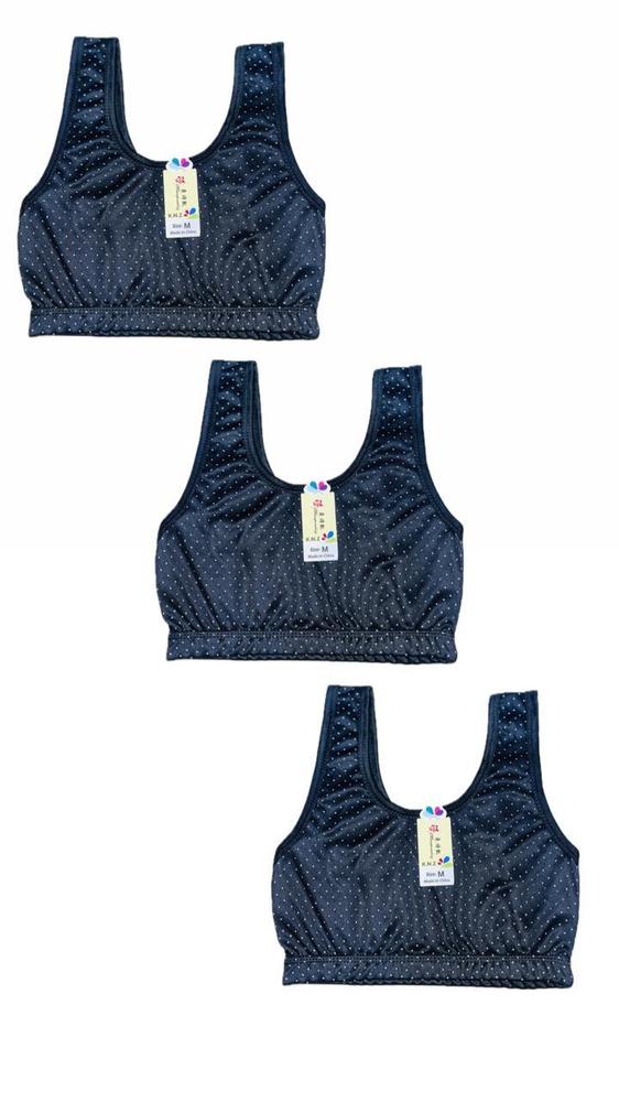 Pack of 3 Cotton Bras for Office School Home Wear