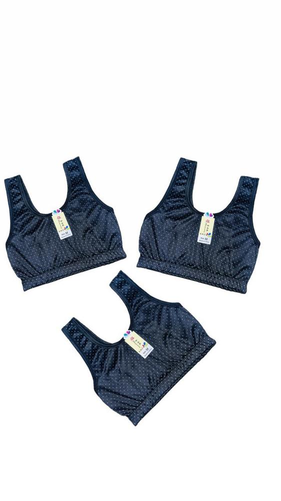 Pack of 3 Cotton Bras for Office School Home Wear