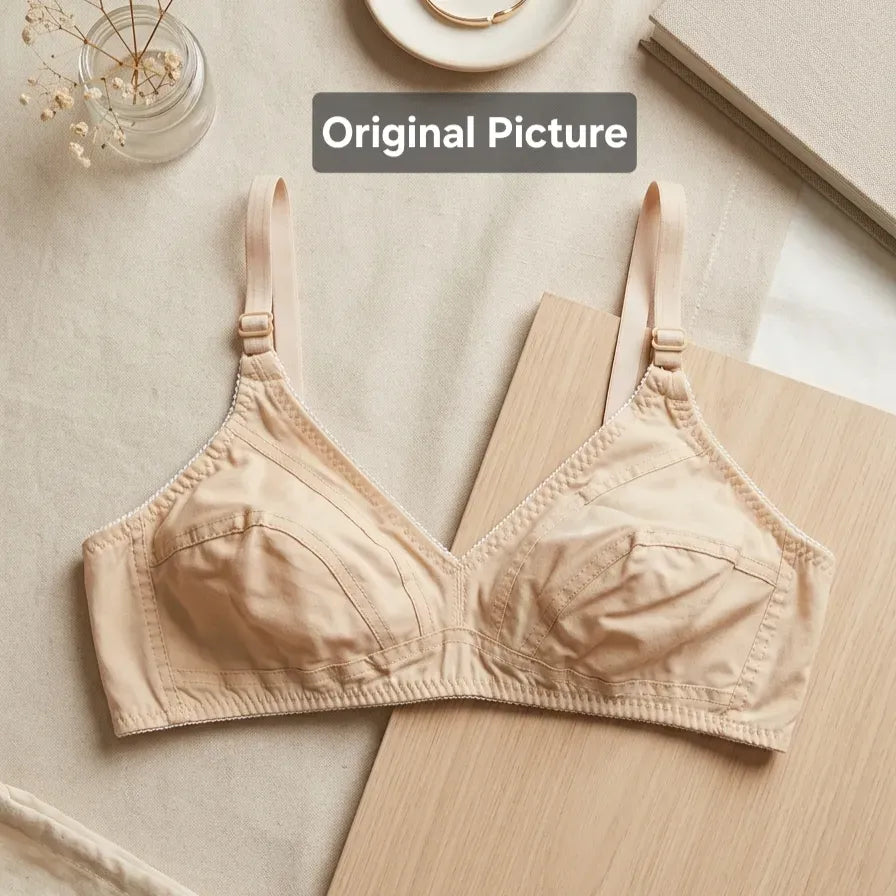 Cotton Plain Non-Padded Bra Pack of 2