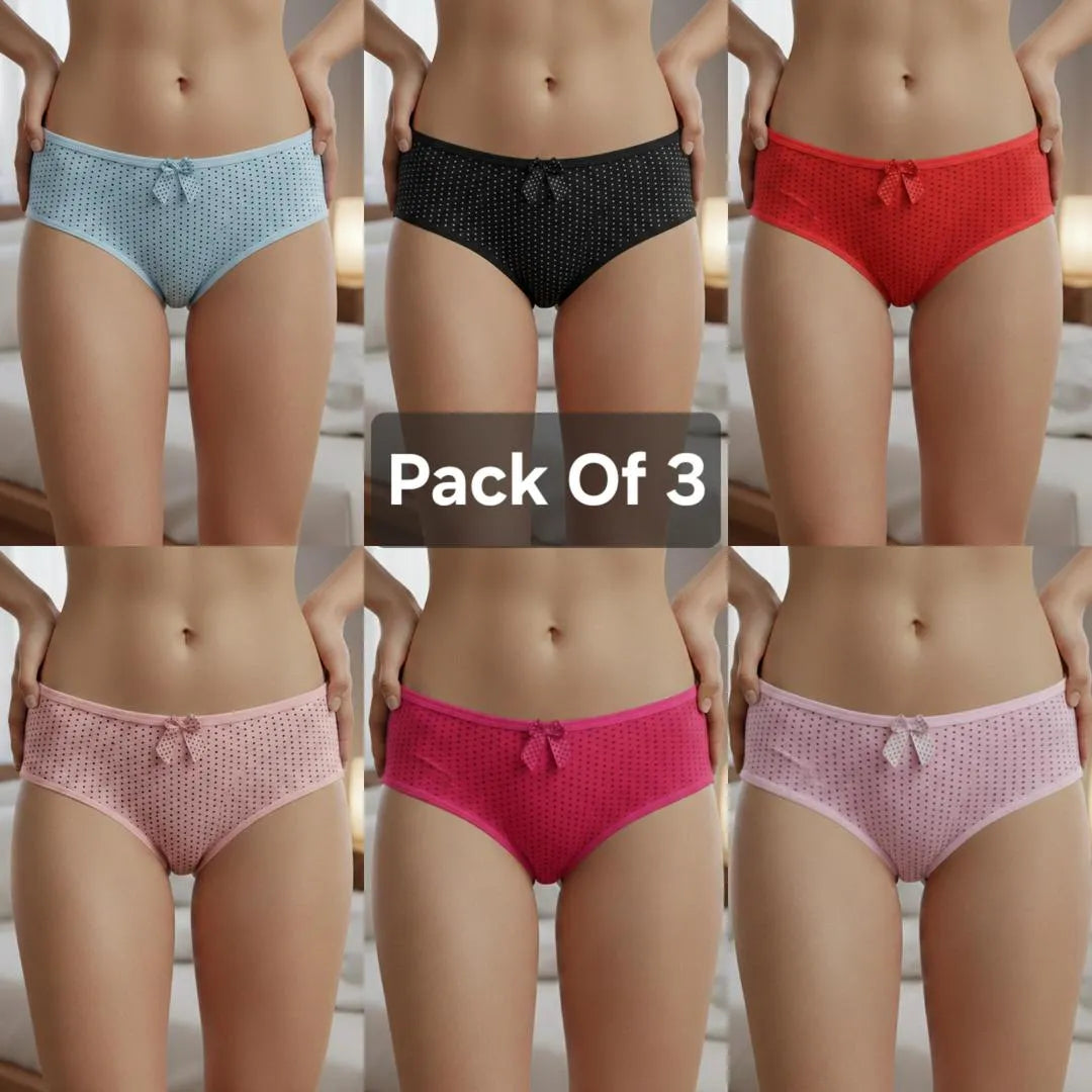 Multicolor Printed Jersey Briefs Pack of 3